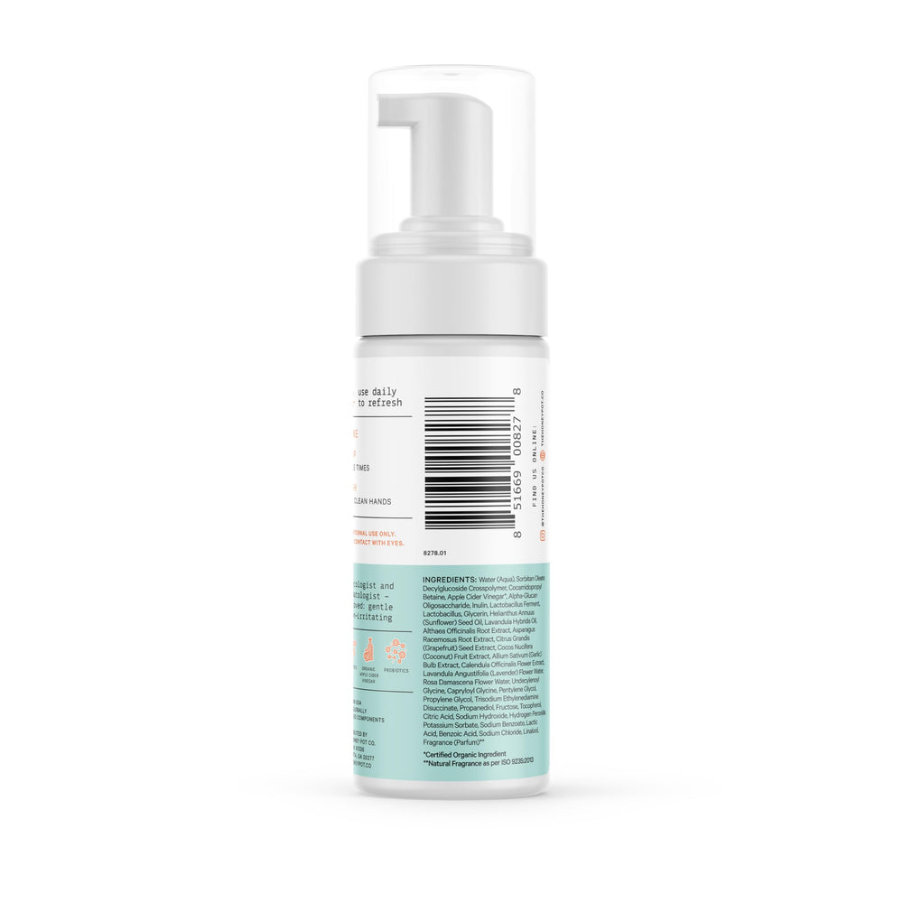 User applying The Honey Pot Prebiotic Wash in the shower for daily cleansing.