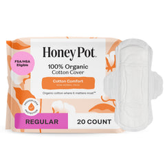 The Honey Pot regular non-herbal pad with wings for daily leak protection