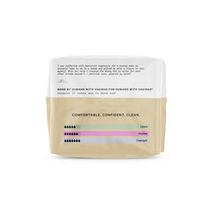 Ultra-absorbent pulp core provides reliable leakage protection in Honey Pot pads.