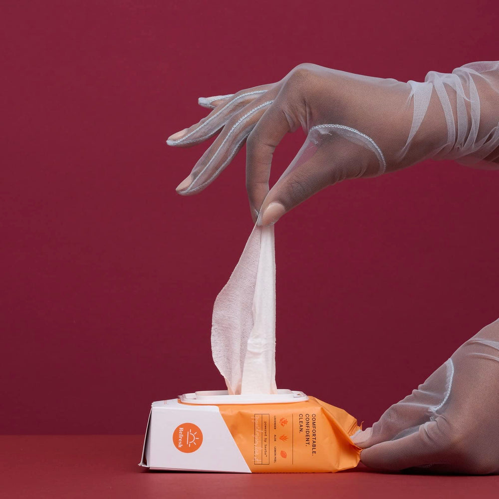 The Honey Pot wipes with coconut oil moisturize for smooth skin.