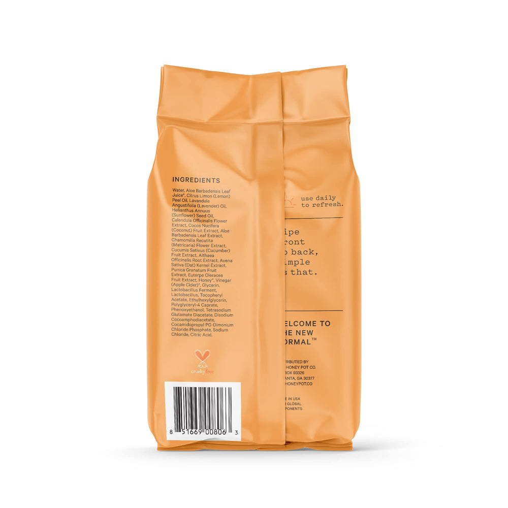 The Honey Pot wipes with cucumber hydrate and refresh the skin.