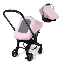 THE KENKYO baby car seat cover with breathable rayon fabric for a soft, cool ride