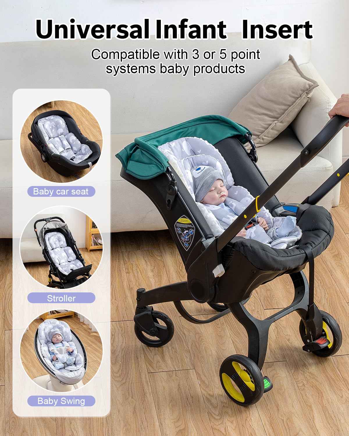 The Kenkyo double-sided all-season cushion stays cool and cozy for year-round use.