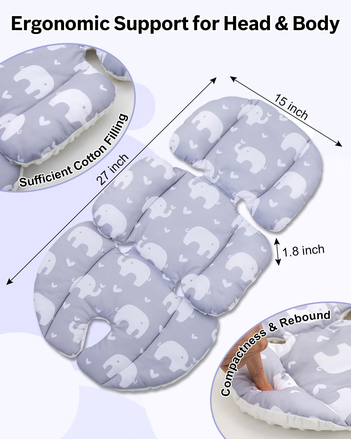 The Kenkyo ergonomic neck support helps provide stable, comfortable rest.