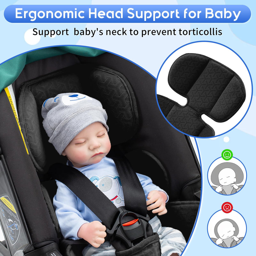 The Kenkyo head and body support cushions the infant’s head and neck.