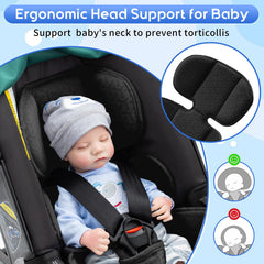 The Kenkyo head and body support cushions the infant’s head and neck.