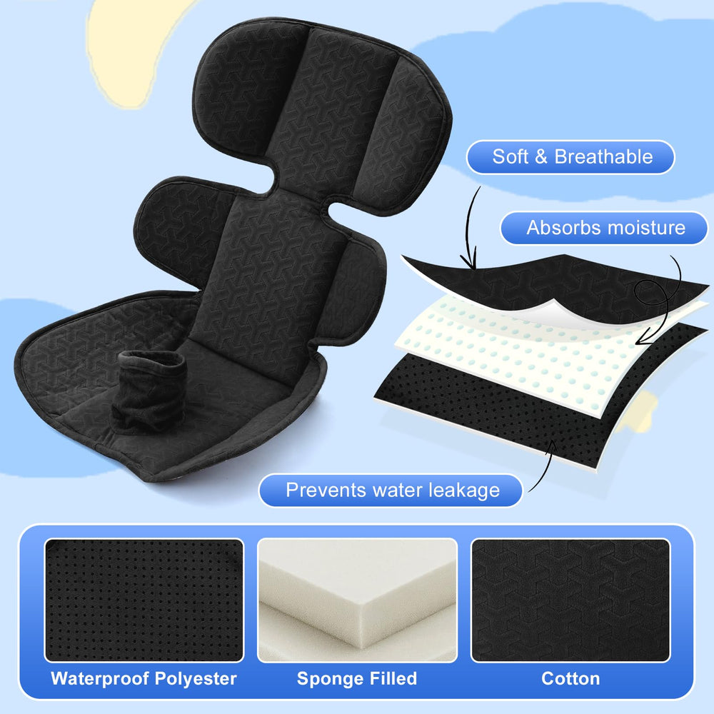 The Kenkyo universal car-seat fit works with major brands and strollers.