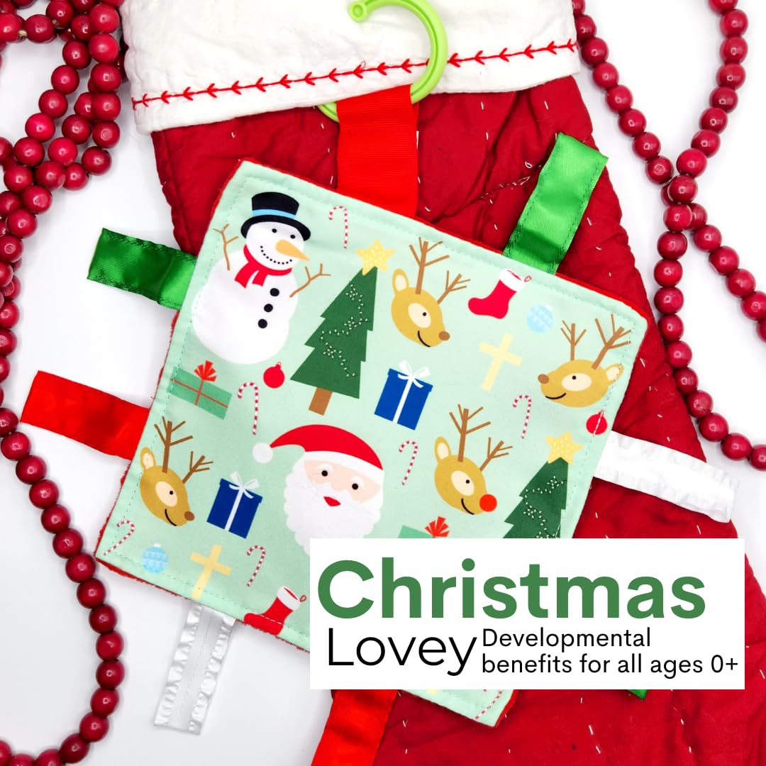 The Learning Lovey textured fabrics invite touch and early discovery