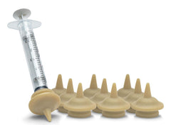 The Miracle Nipple Mini with syringe included for precise feeding of newborn pets.