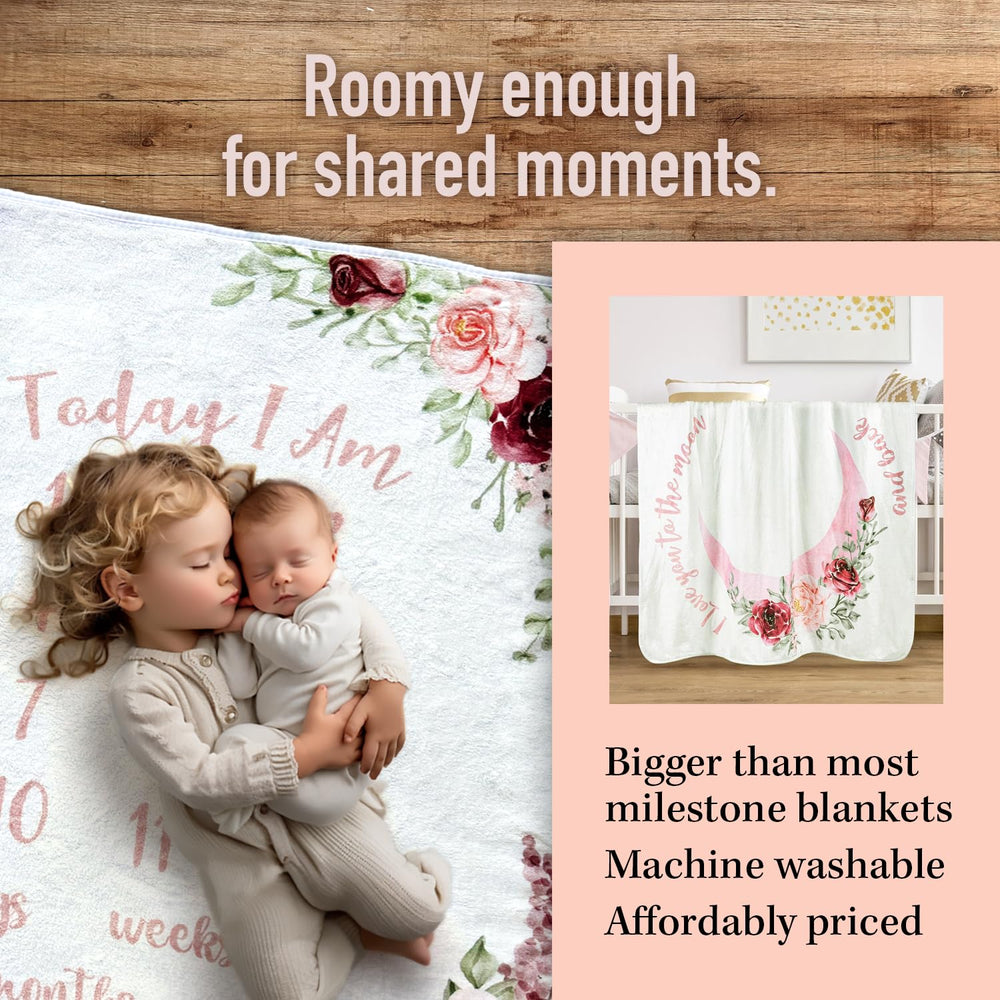 The Modern Child soft fleece newborn blanket feels cozy for posed portraits.