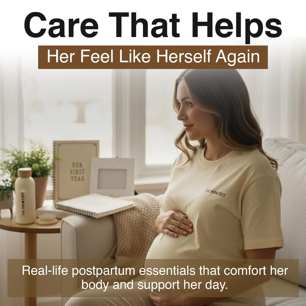 The Mom Edit pregnancy care package arrangement perfect for baby showers