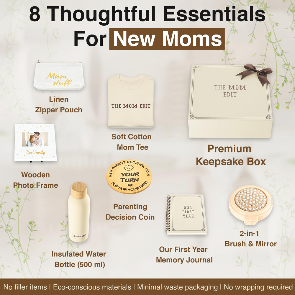 The Mom Edit self care kit closeup featuring soothing products for mom