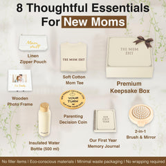 The Mom Edit self care kit closeup featuring soothing products for mom