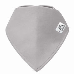 Stone fabric close-up of The Ollie Baby Bib showing soft material