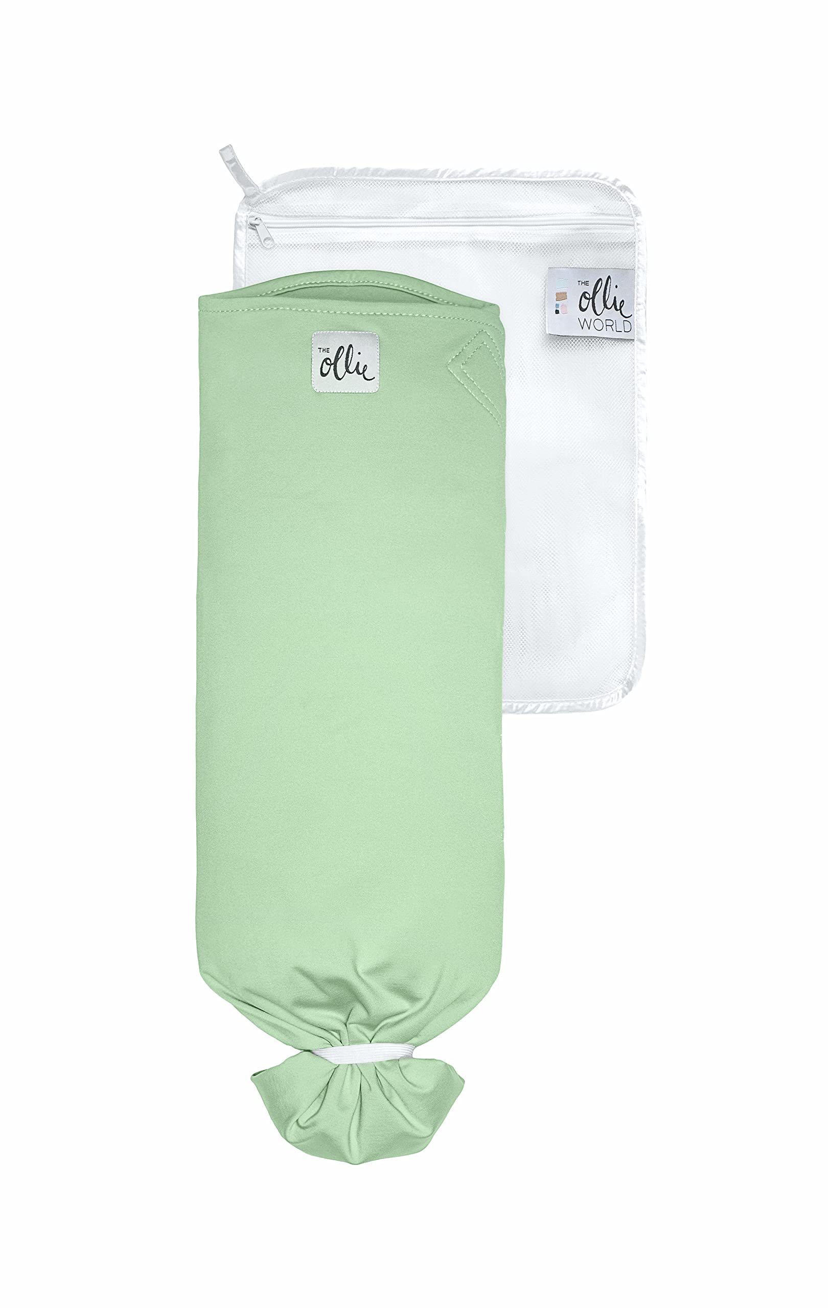 The Ollie Swaddle arms-in closure demonstrates secure, adjustable fit.