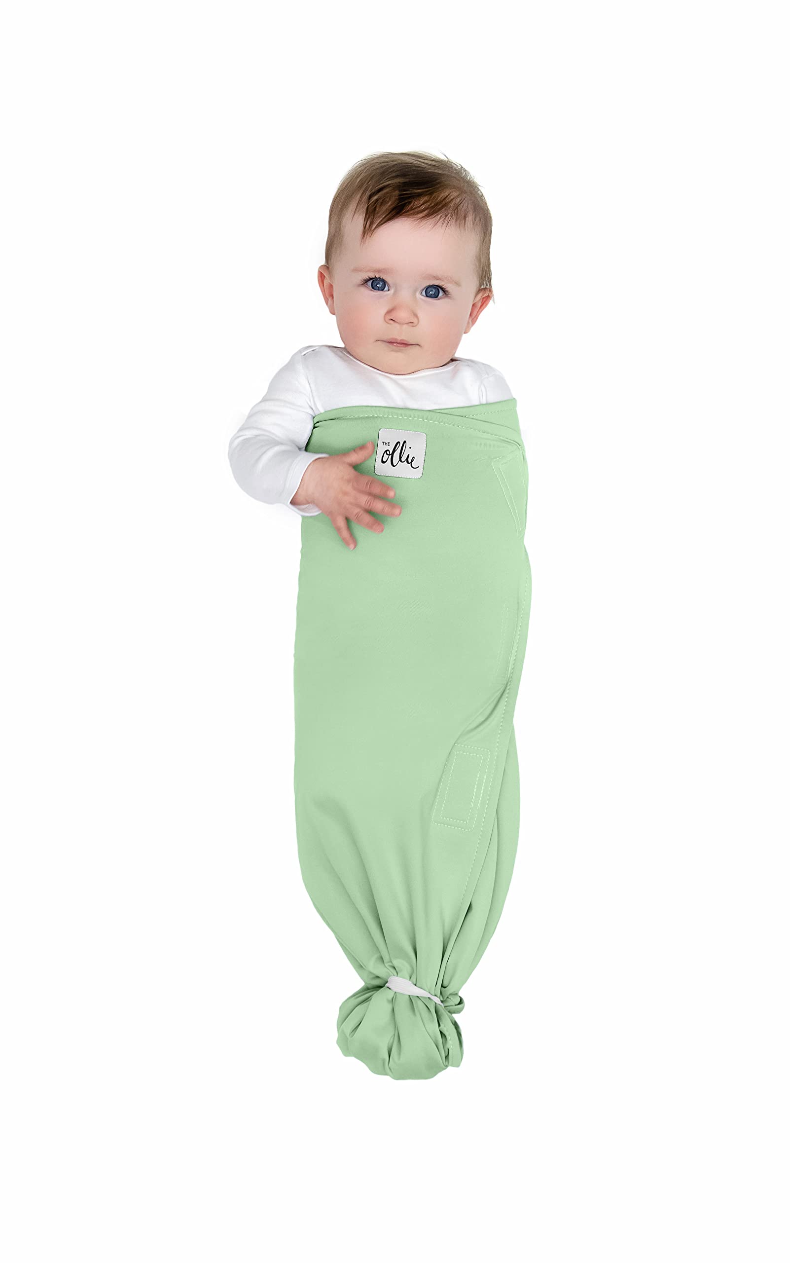The Ollie Swaddle arms-out setup ready for diaper change.