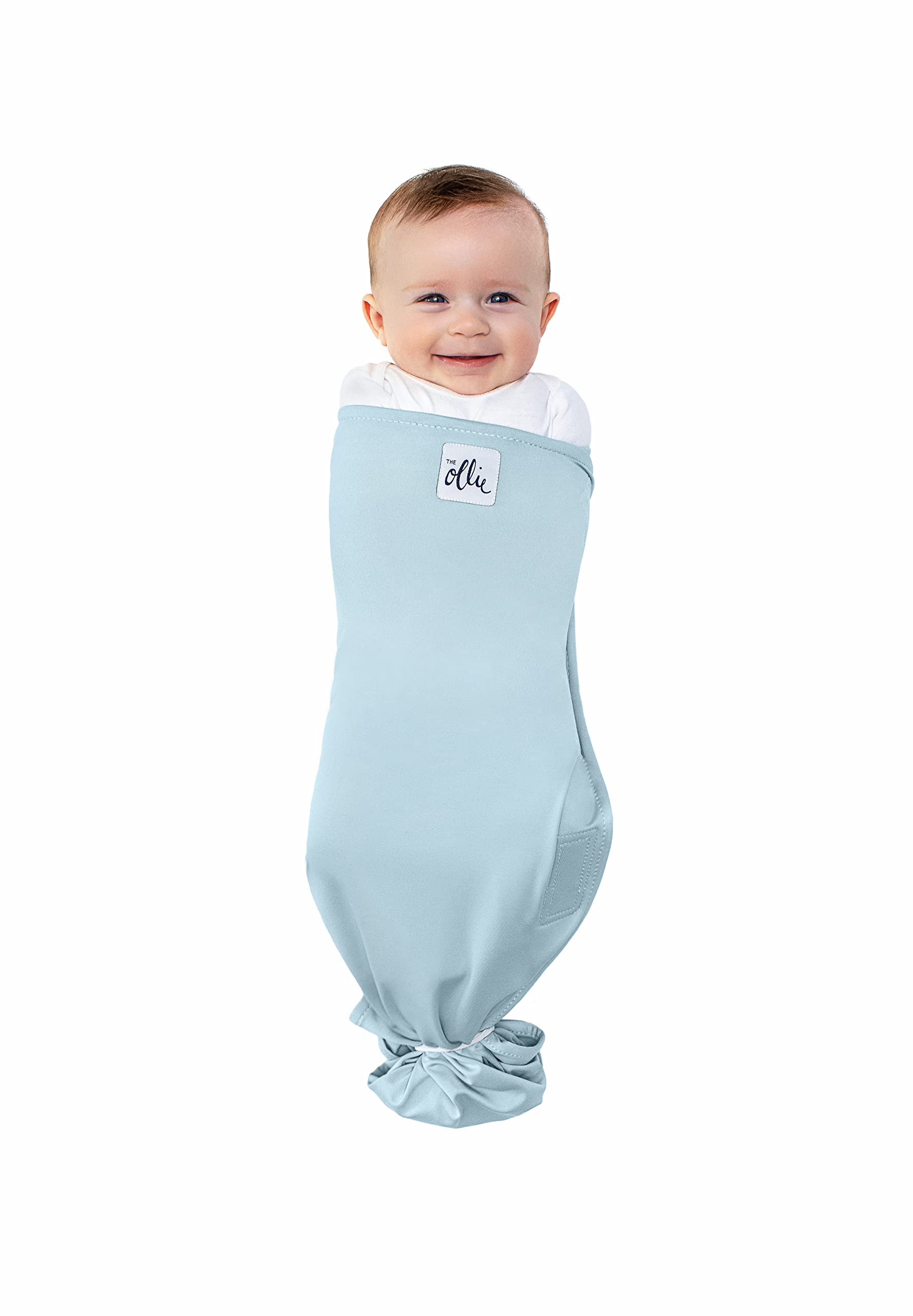 The Ollie Swaddle breathable fabric helps regulate temperature for comfortable nights.