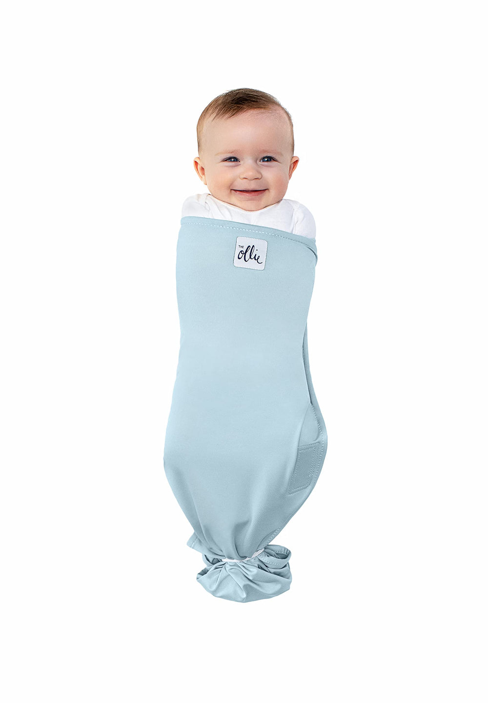 The Ollie Swaddle breathable fabric helps regulate temperature for comfortable nights.