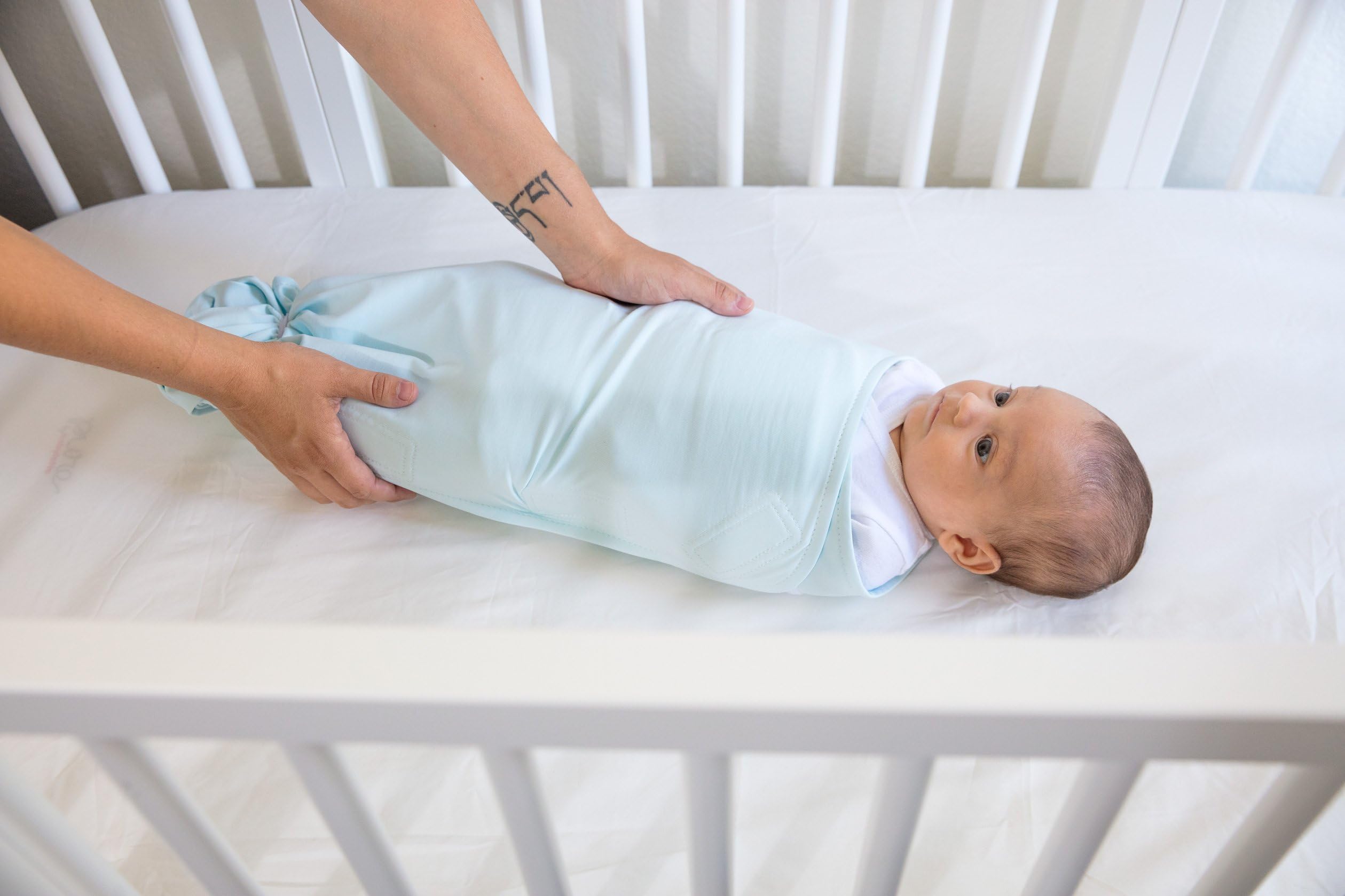 The Ollie Swaddle included mesh bag safeguards washing.