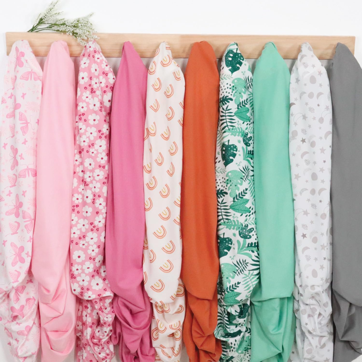 The Peanutshell baby-girl-nursery-sheets-collection offers coordinated styling and soft comfort.