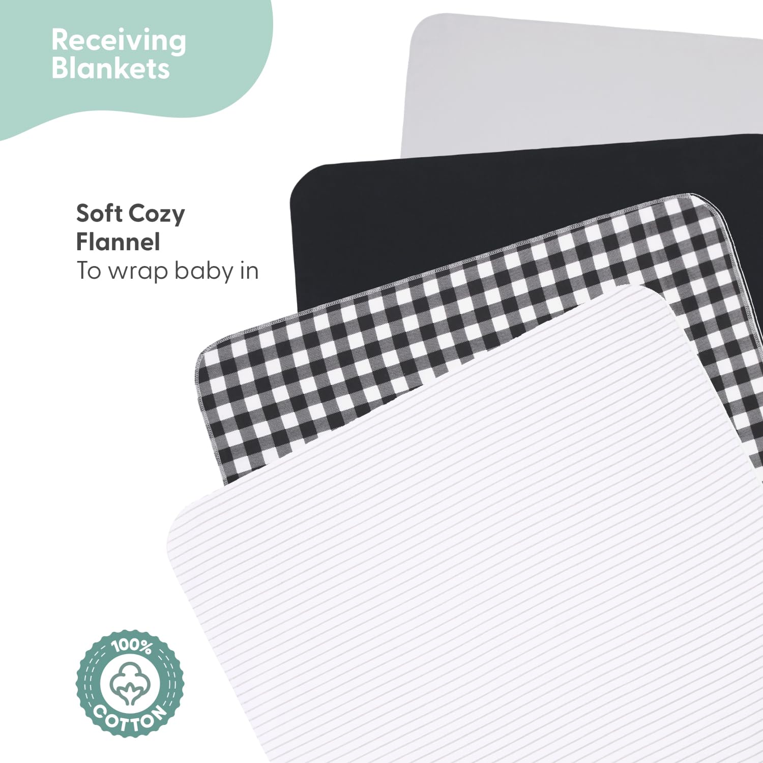 The Peanutshell burp cloths offer gentle coverage during feeding.