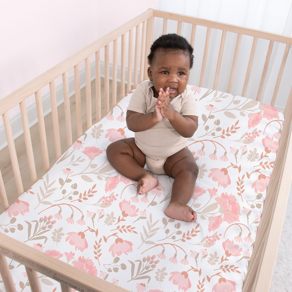 The Peanutshell breathable-lightweight-crib-sheet promotes airflow for comfortable sleep.