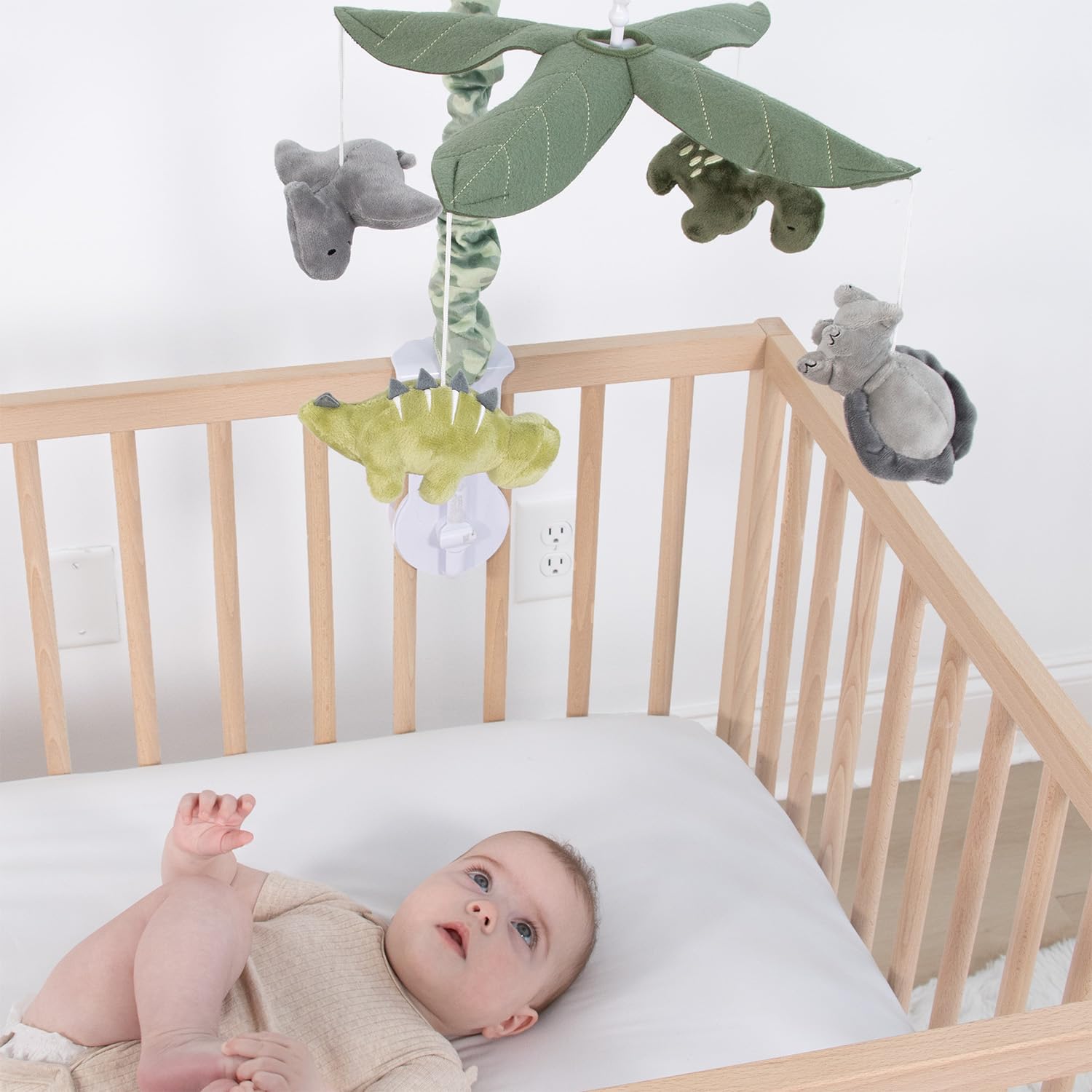 The Peanutshell mobile's detachable arm lets you reposition easily.
