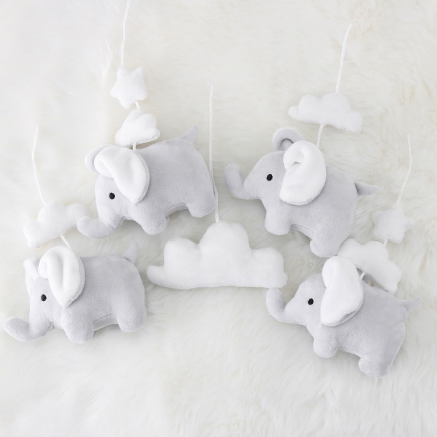 The Peanutshell crib mobile adds charming nursery decor and whimsy.