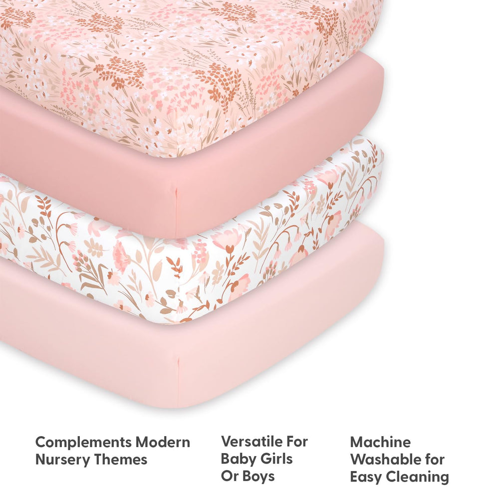The Peanutshell durable-easy-care-crib-sheets withstand daily washes.