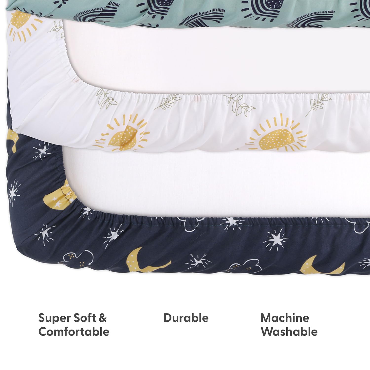 The Peanutshell durable, machine-washable pack n play sheet maintains softness after washes.