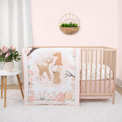 The Peanutshell Fairytale Forest crib quilt adds cozy whimsy for peaceful naps.