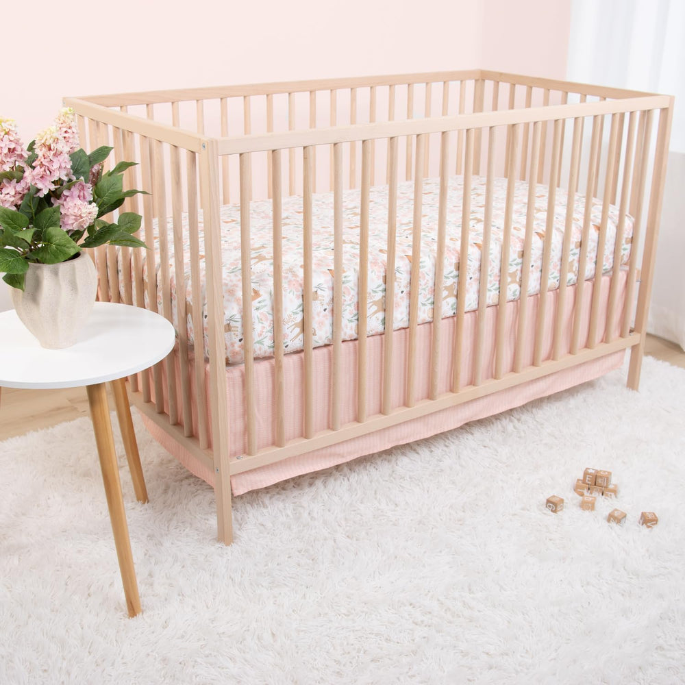 The Peanutshell Fairytale Forest woodland animals illustration enhances gentle nursery decor.
