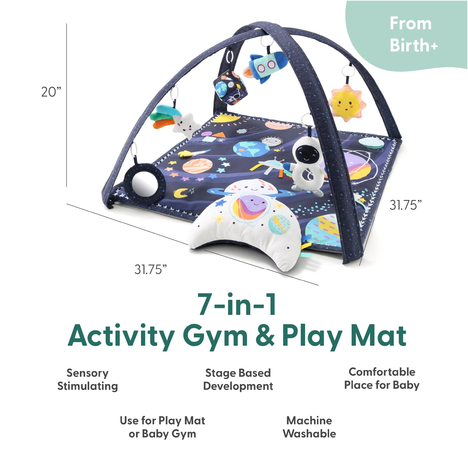The Peanutshell Hanging Toys promote hand-eye coordination and sensory play.