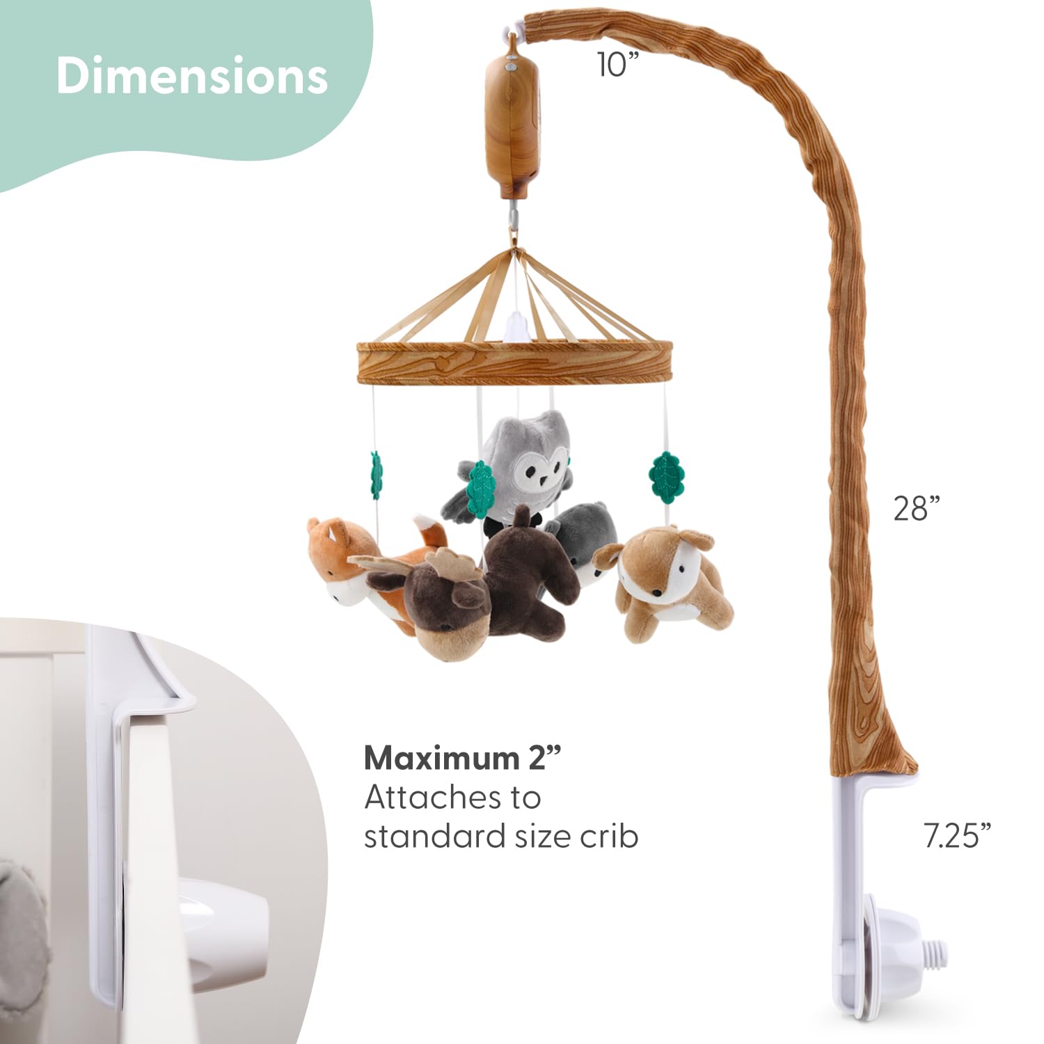 The Peanutshell crib mobile's volume control helps tailor sound