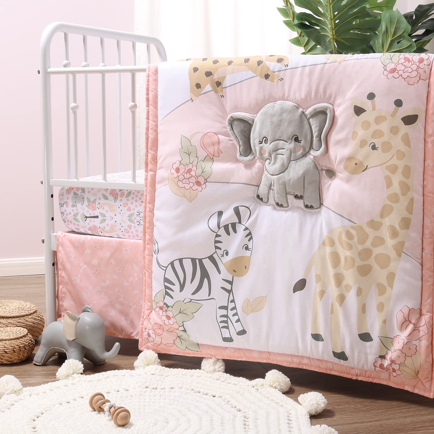 The Peanutshell Wildest Dreams animal motif detail emphasizes playful design for inspiring nursery decor.