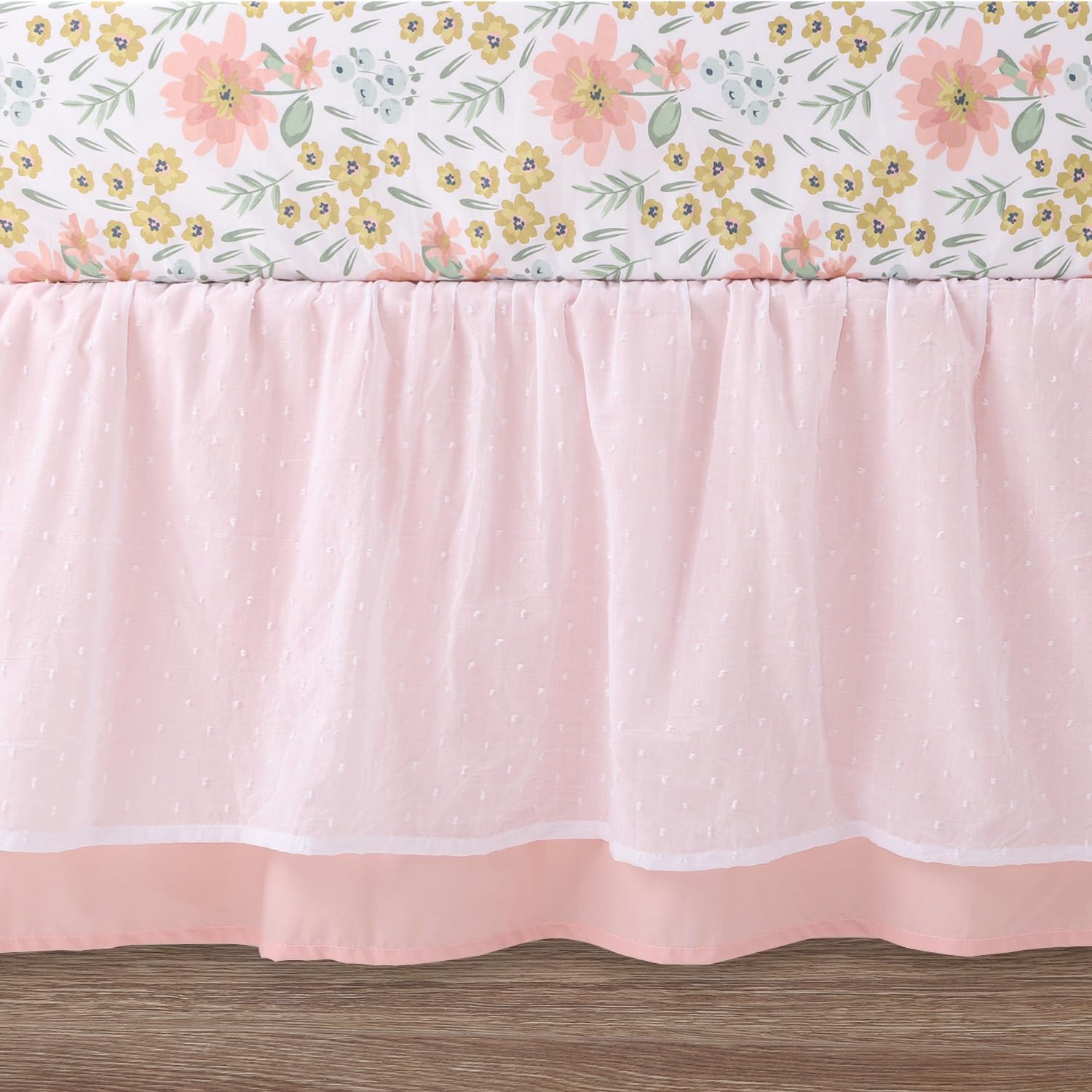 The Peanutshell Wildflower nursery scene shows cohesive floral decor.