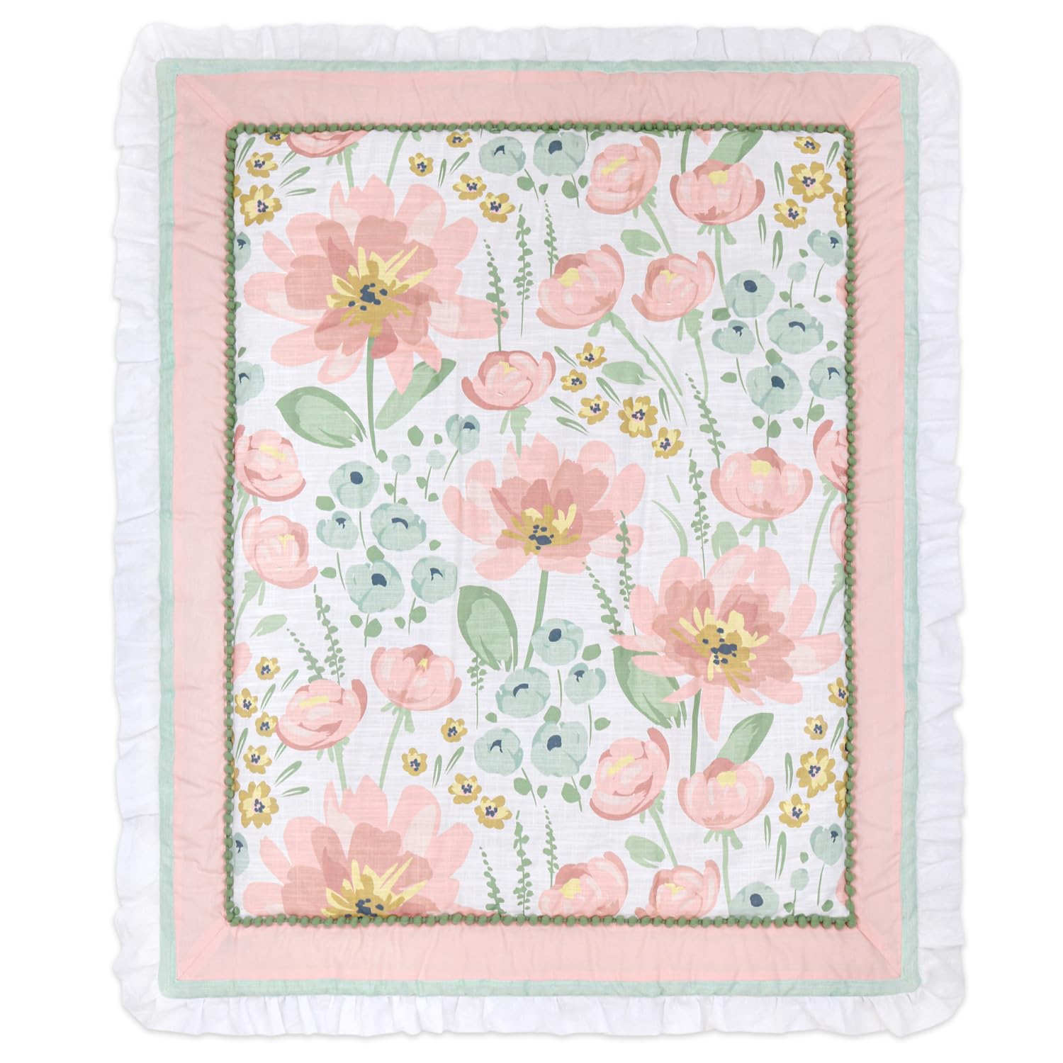 The Peanutshell Wildflower two sheets pack delivers breathable comfort.