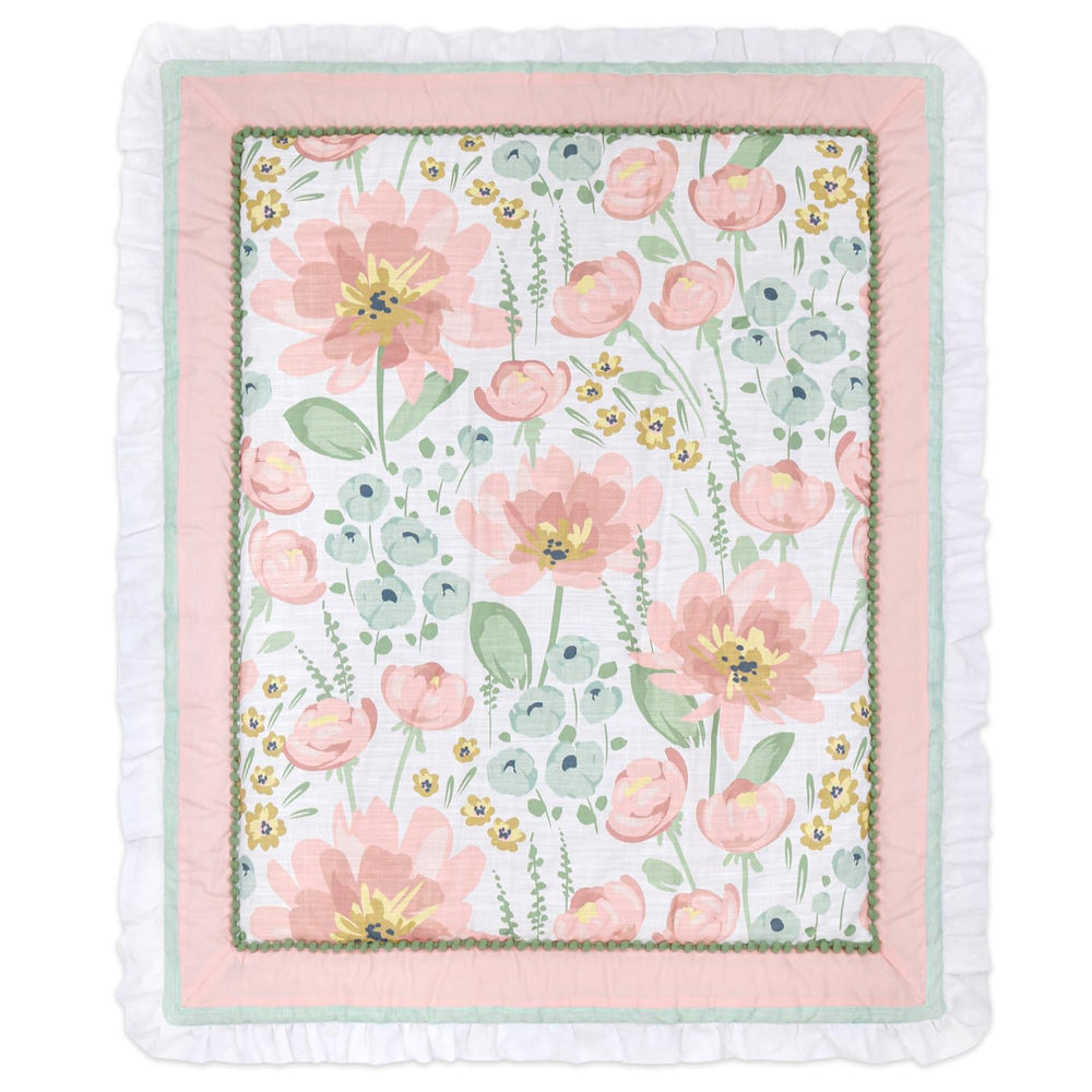 The Peanutshell Wildflower two sheets pack delivers breathable comfort.