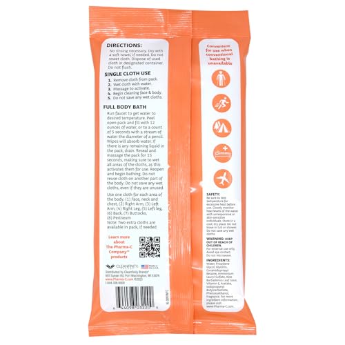 Wipe activating soap with water for quick full-body cleanse by The Pharma-C Company