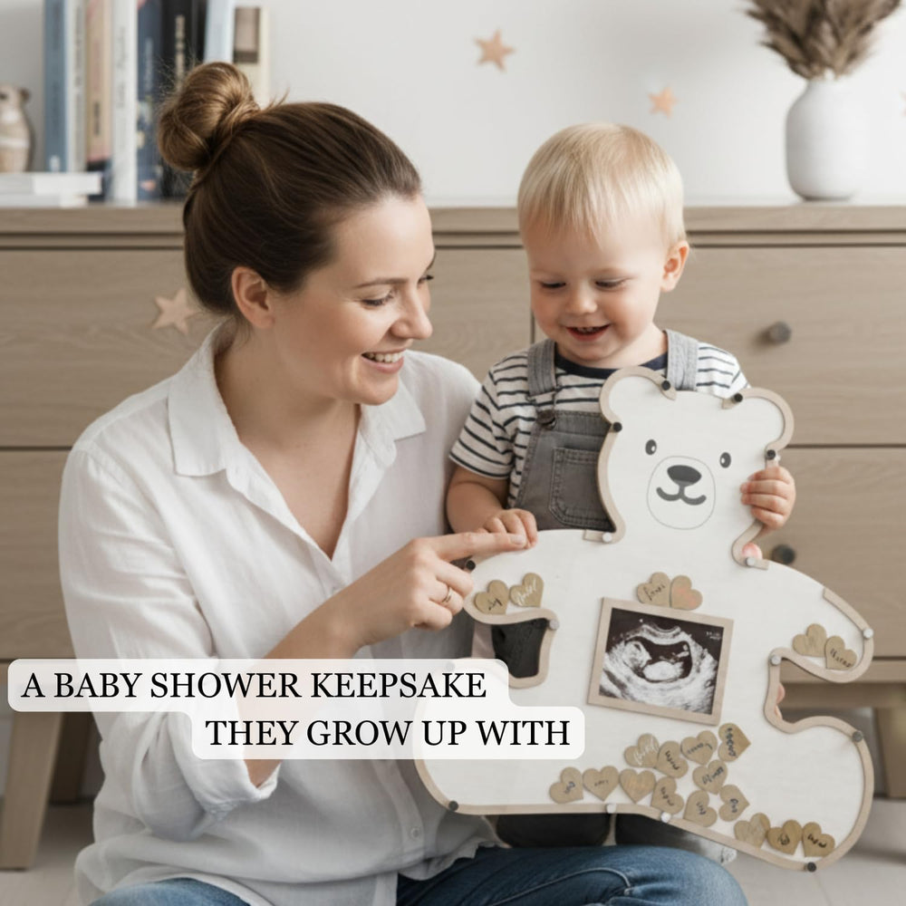 The Real Bossy Baby woodland decor adds rustic nursery charm.