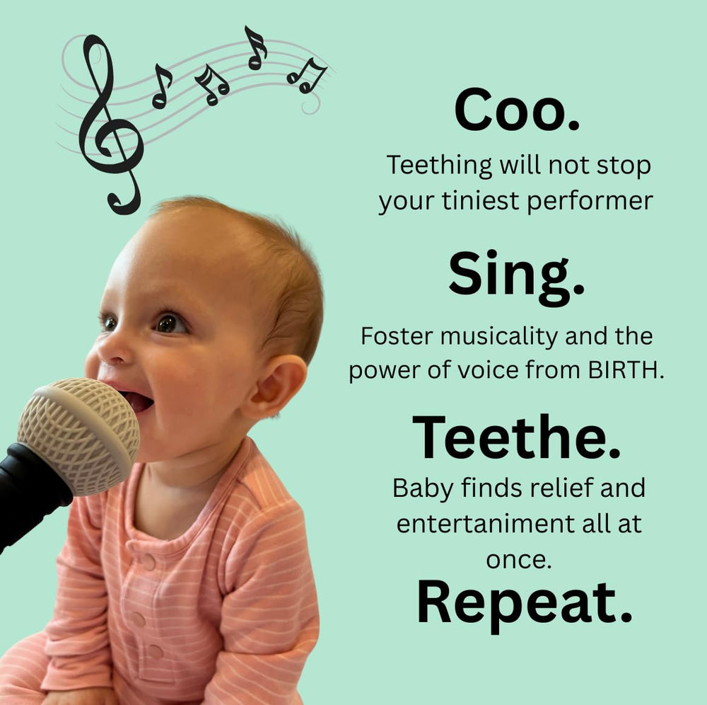 The Singing Mom teether freezer-safe design for cold relief during teething moments