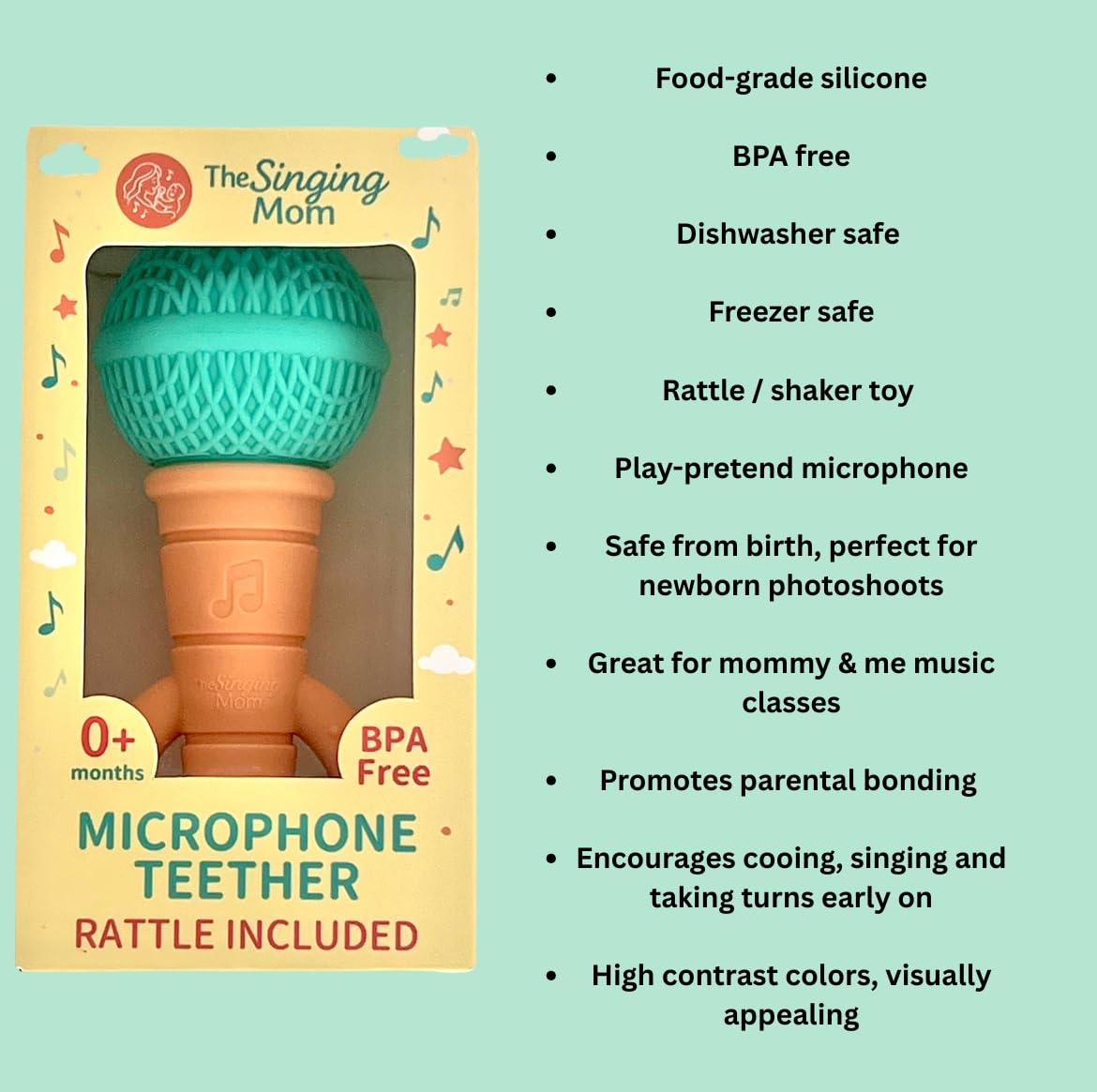 The Singing Mom microphone teether toddler-friendly pretend play boosts imagination