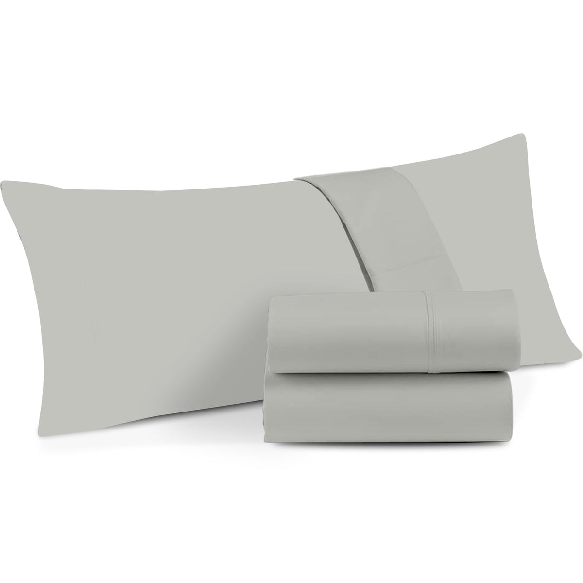 The Sky Bedding toddler pillowcase close-up of breathable cotton weave in light grey