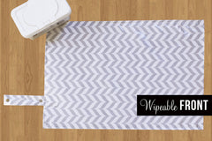 The Snug Bug wipe-clean surface stays clean between diaper changes.