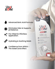 Vagizone applicator closed with clean, minimal design