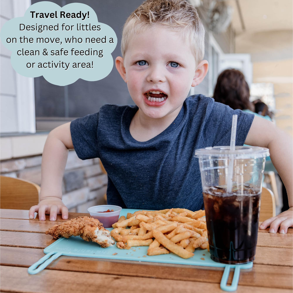 The Table Tyke multipurpose placemat doubles for crafts and playtime