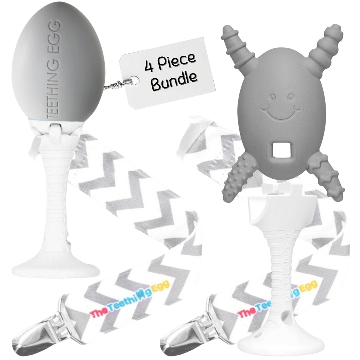 The Teething Egg close-up showing safe, non-porous surface for soothing gums.