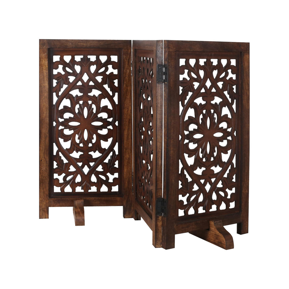 The Wooden Town dog gate in doorway or hallway without wall mounting.