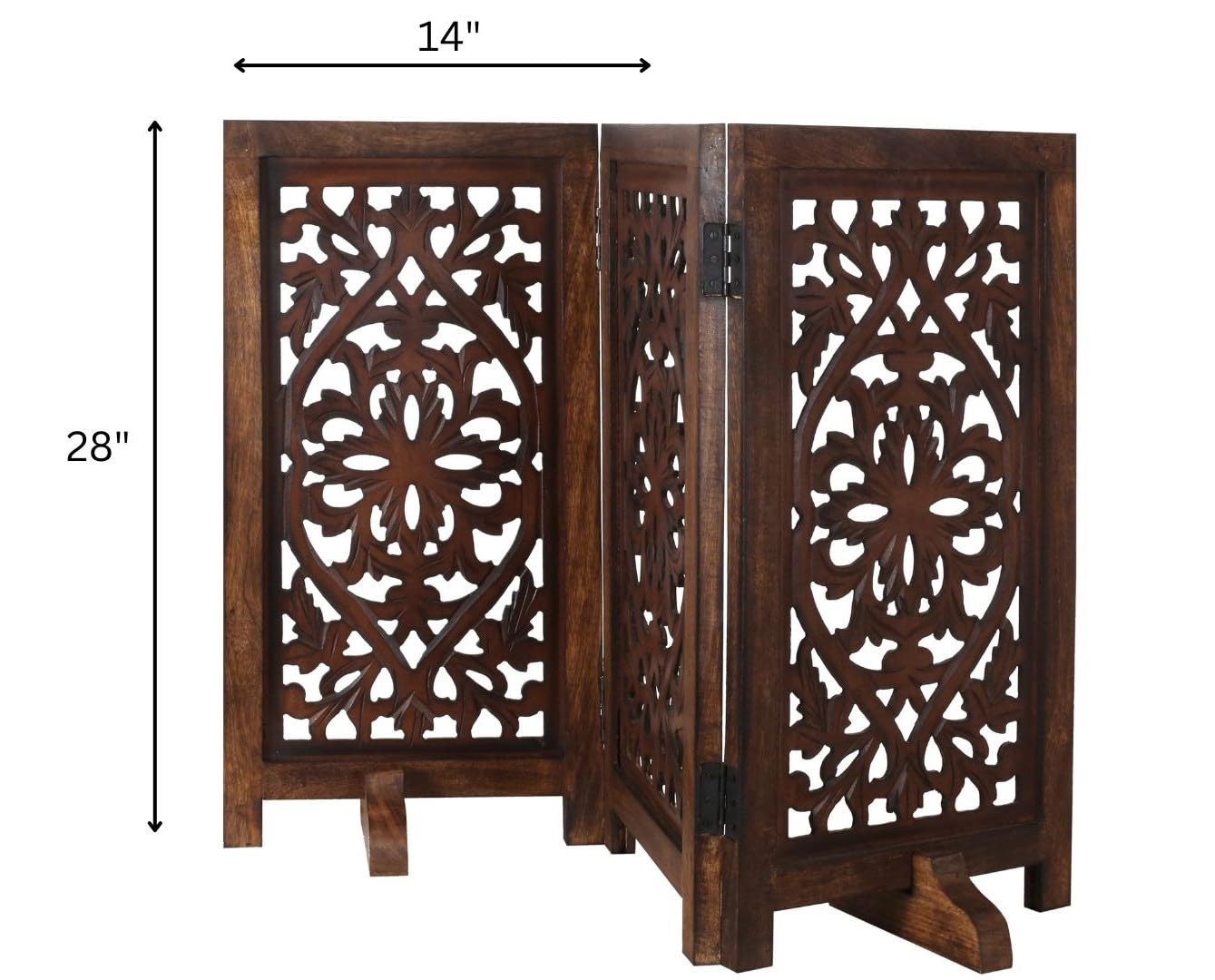 The Wooden Town fully assembled pet gate ready for immediate use.