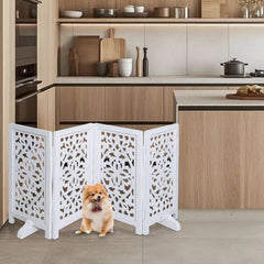 The Wooden Town hand-carved wooden gate, fully assembled, ready to use.